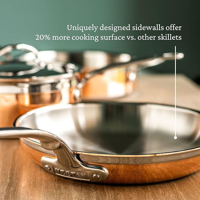 Hestan - CopperBond Collection - 100% Pure Copper 10-Piece Ultimate Cookware Set, Induction Cooktop Compatible