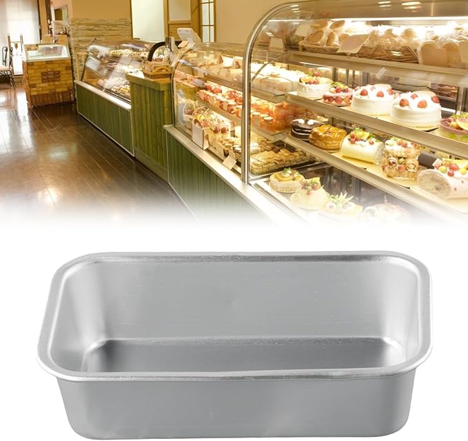 Seamless Loaf Pan Non- Rectangle Baking Tray, Aluminum Alloy Bread Pan with High Strength, Oven Safe Cake For Tin for Home Kitchen Use, 13.8 x 8 cm