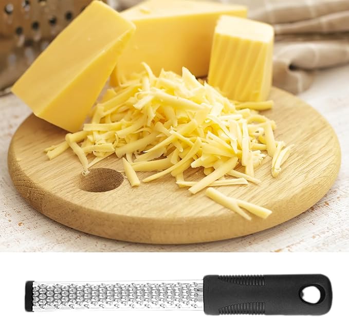 4-in-1 Graters, Lemon Zesters Grater, Stainless Steel Grater & Zesters, Heavy Duty For Cheese, Citrus, Chocolate, Ginger, Garlic, Non-Slip Handle, Easy Clean Kitchen Necessary