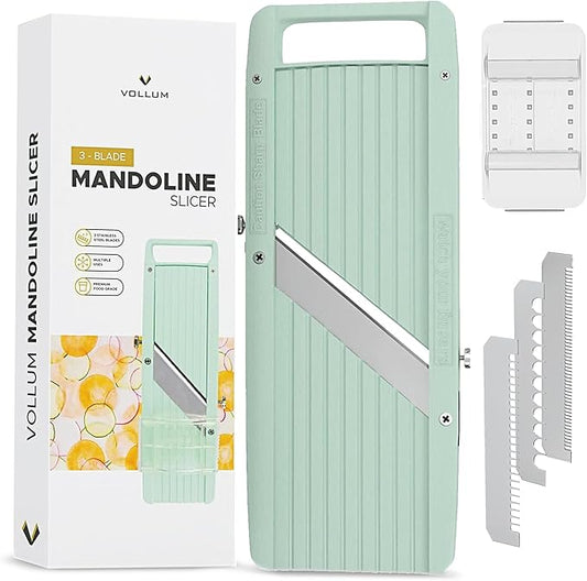 Japanese Mandoline Slicer – Professional Slicer Vegetable Cutter Japanese Mandoline Slicer for Kitchen with Interchangeable Stainless Steel Blades – Narrow Handheld Food Manual Slicer