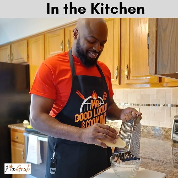 Mr Good Lookin Cooking Apron, Kitchen Apron for Men, Ideal Christmas or Father's Day Gift, Gift Set or Apron Only