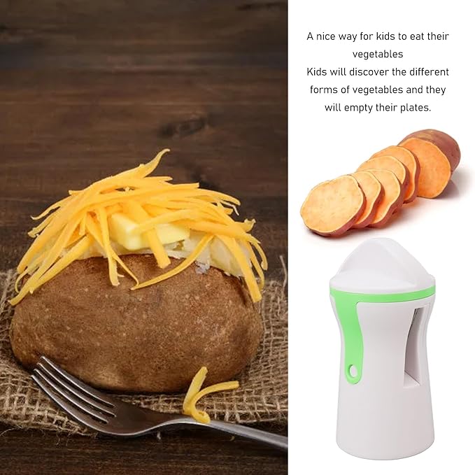 Handheld Spiralizer Vegetable Cutter, Detachable Ergonomic ABS Handheld Vegetable Spiralizer for Kitchen