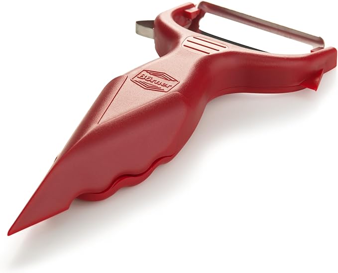 Börner by Reston Lloyd Vegetable Peeler, Garnish Knife, Nutmeg/Garlic Grater, Made in Germany, Red