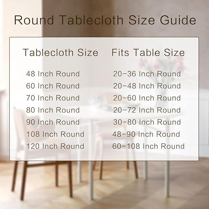 sancua Round Tablecloth - 80 Inch - Water Resistant Spill Proof Washable Polyester Table Cloth Decorative Fabric Table Cover for Dining Tables, Buffet Parties and Camping, Hunter Green