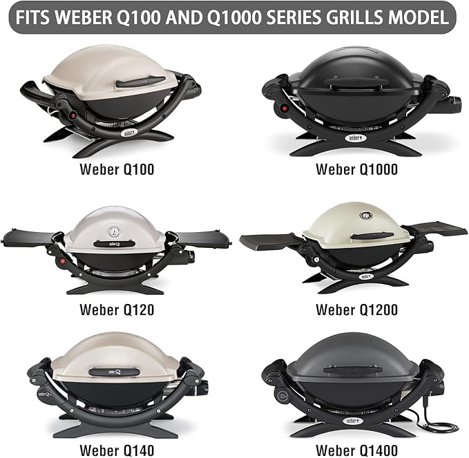 7582 Q1200 Griddle Full Size Grill Replacement Parts for Weber Baby Q Q100 Q120 Q140 Q1000 Q1400 Flat Top Griddle Insert 6558 7644 51010001 386002 516002 Accessories Cast Iron Reversible Griddle Plate
