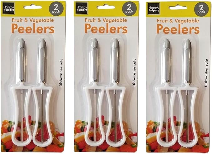 Handy Housewares 2 Piece Swivel Vegetable Peeler Set - Ideal for Apples, Carrots, Potatoes (3 Sets)