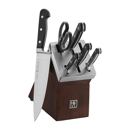 HENCKELS Classic Razor-Sharp 7-Piece Self-Sharpening Knife Set, Chef Knife, Bread Knife German Engineered Informed by 100+ Years of Mastery