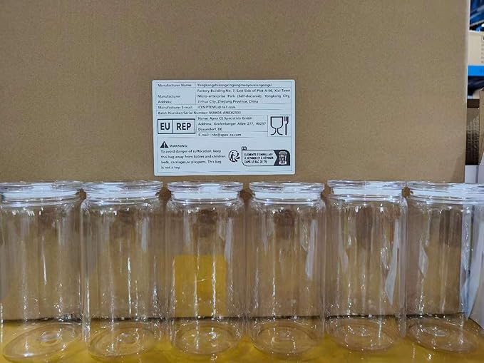 16oz Acrylic Mason Jar Cups, Clear Cups with Plastic Lids and Straws, Iced Coffee Cup Drinking Glass Tumbler for Whiskey, Soda, Tea, Juice, Gift, 6pcs
