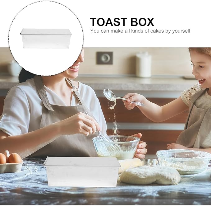 BESPORTBLE Toast Mold and Non-stick Bread Pan with Lid 1200g Loaf Baking Box for Kitchen Baking Supplies and Toast Making