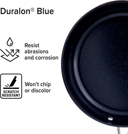 Nuwave 12pc Healthy Pots and Pan Set Non-Stick, Forged Lightweight Cookware Set, G10 Duralon Ceramic Coating, Vented Tempered Glass Lids, Induction-Ready & Works on All Cooktops, PFAS Free