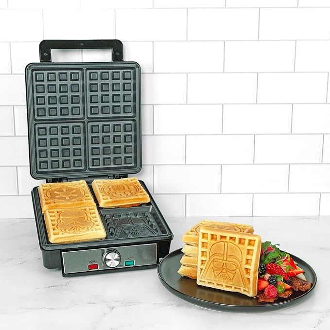 Uncanny Brands Star Wars Darth Vader Storm Trooper Deluxe Waffler - Star Wars Iconic Characters and Symbols on Your Waffles