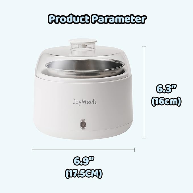 Yogurt Maker, Compact Greek Yogurt Maker Machine with Constant Temperature Control, Stainless Steel Container, 1 Quart for Home Organic Yogurt