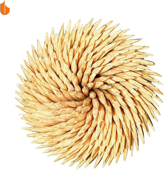 Urbanstrive Sturdy Safe Toothpick Holder with 800 Natural Wood Toothpicks for Teeth Cleaning, Unique Home Design Decoration, Unusual Gift, 2 Pack (Black)