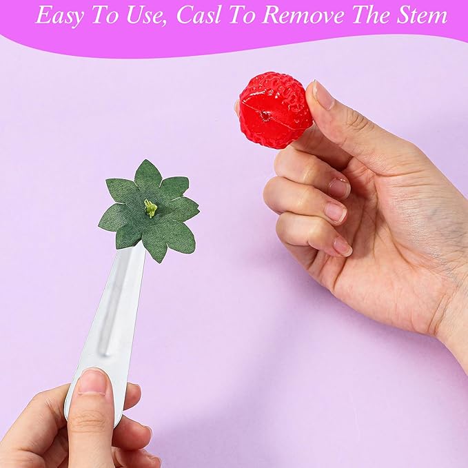 6 Pcs Stainless Steel Strawberry Huller,Tomato Stem Corer Tool,Strawberry Baller for Strawberrys,Tomato,Vegetable and Fruit Corer Practical Kitchen Tool