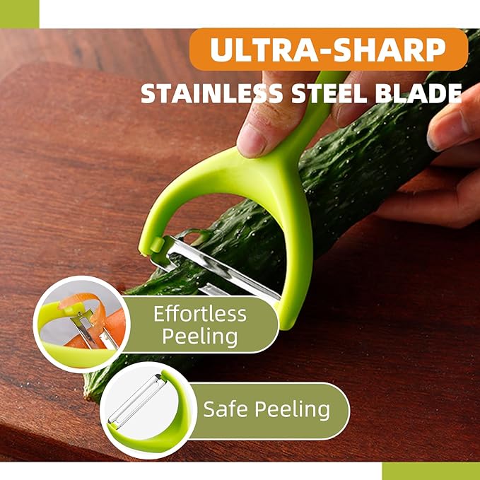 Trez Treamer 3pcs Vegetable Peeler for Kitchen Potato Peelers for Fruit Straight Blade Y Apple Peelers Orange Peeler Tool Zucchini Cucumber Peelers Cutter