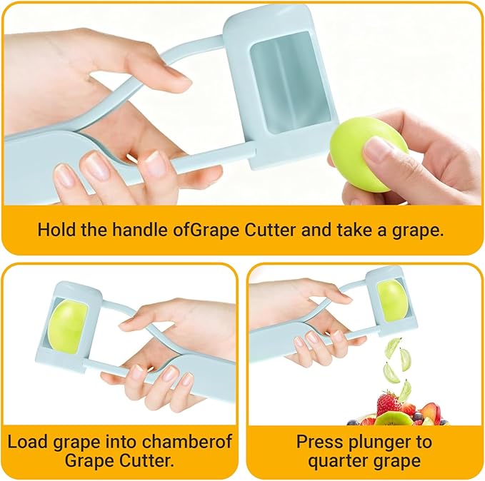 Egg Slicer and Grape Slicer for Fruit Salad, 4 Slicing Modes Slicer, Stainless Steel, Easy Tomato and Grape Slicing, for Grape, Egg, Strawberry,Cherry,Tomato,Send Goods From Local Warehouse