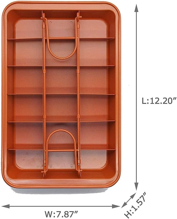 Brownie Pan, Non Stick Brownie Pans With Dividers, 18 Pre-slice Brownie Baking Tray, High Carbon Steel Bakeware for Oven Baking, Size 12 X 8 X 2 Inches