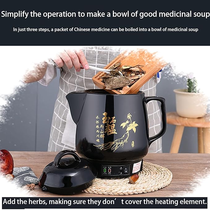 Electric Herbal Medicine Cooker, 4L Automatic Decoction Pot with Audible Reminder & Heat Preservation for Tea & Soup