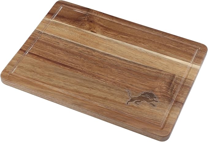 The Memory Company Officially Licensed NFL Acacia Cutting Board – 11.7" x 15.7" Durable Wood Chopping & Serving Board with Team Logo