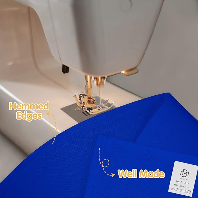 BRILLMAX 4 Pack Royal Blue Tablecloths 90 x 132 Inch for 6ft Rectangle Tables - 150 GSM Polyester Fabric, Floor Length Drop, Water, Stain & Wrinkle Resistant Cloth Cover for Wedding Reception Banquet
