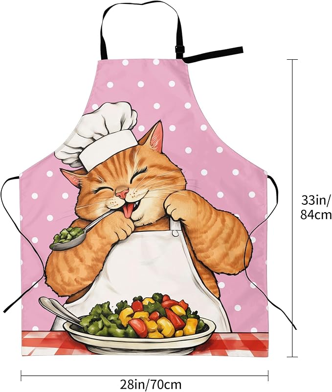 Apron with Pockets Aprons for Women Men Kitchen Chef Apron for Cooking Gardening Server Waitress Painting