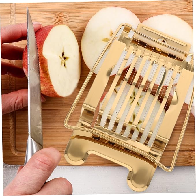 Heavy Duty Stainless Steel Egg Slicer and Multi-functional Fruit Dicer Tool for Even Slicing of Hard Boiled Eggs Mushrooms Cheese and Strawberries Compact Kitchen Essential