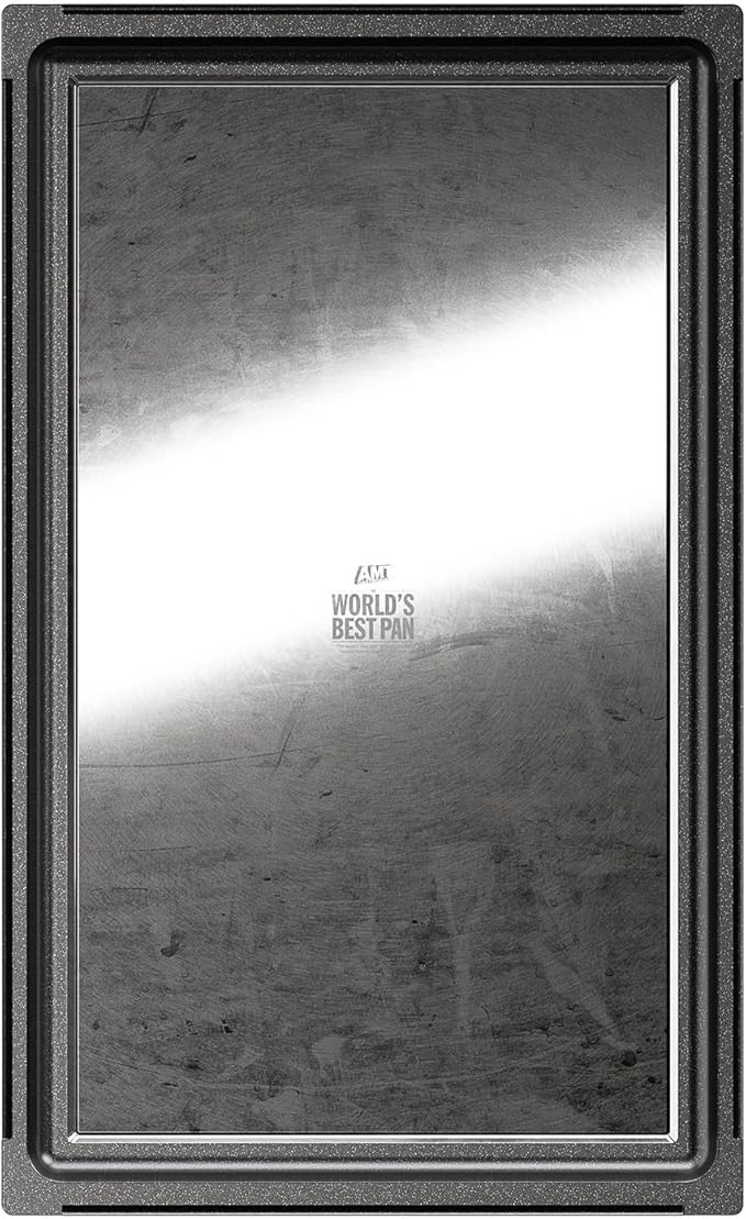 AMT Gastroguss The "World´S [.]" Professional Grill Plate, 53 x 33 cm, 2 cm deep, Stainless Steel Handles, die-cast Aluminium, Non-Induction, Lotan® Non-Stick Coating, AMZN-25333-G-US