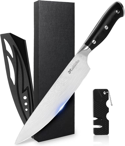KANKIKUSUI Chef Knife 8 Inches, High Carbon Stainless Steel, Meat/Vegetable/Fruit