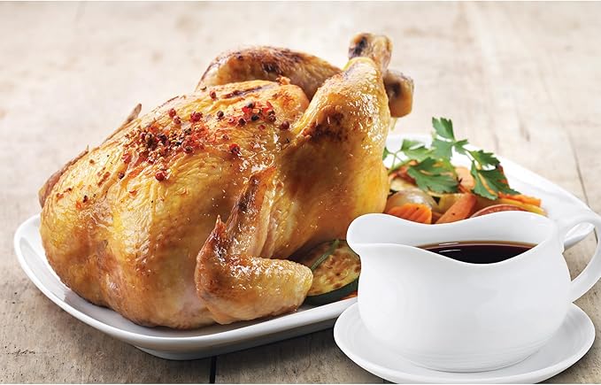 HIC Kitchen Hotel Gravy Boat With Saucer, Fine Porcelain, 24-Ounce Capacity For Gravy, Sauce, Au Jus, Dressing, Holiday Meals, And Entertaining