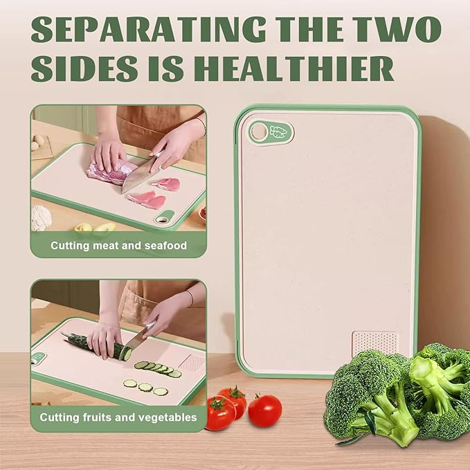 Wheat Straw Cutting Board, Double-SidedCutting Board
