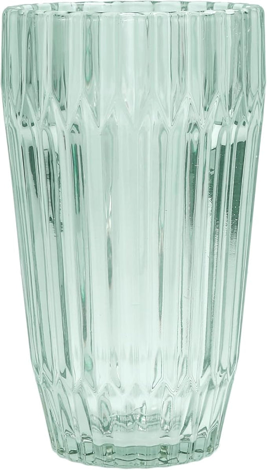 Fortessa Archie Glass Drinkware, Iced Beverage Glass (Set of 6), 15 Oz., Verde Green