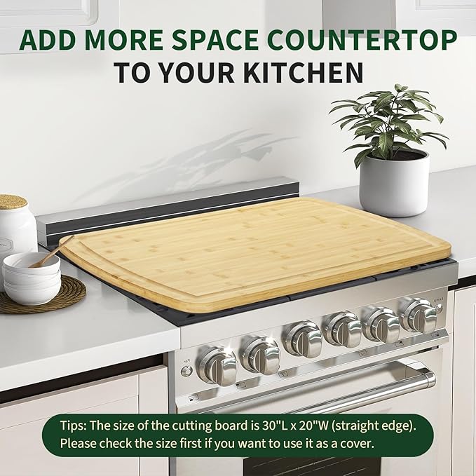 Bamboo Cutting Boards for Kitchen Large Thick Heavy Duty Wood Cutting Board 30x20 Inch with Deep Juice Groove and Handle for Meat Vegetables Fruit Ideal