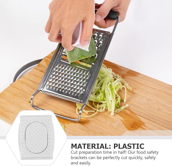 Hemoton Food Safety Holder for Mandoline Slicer and Vegetable Cutting Machine Hand Guard Compact Plastic Finger Protector for Safe Kitchen Slicing and Grating
