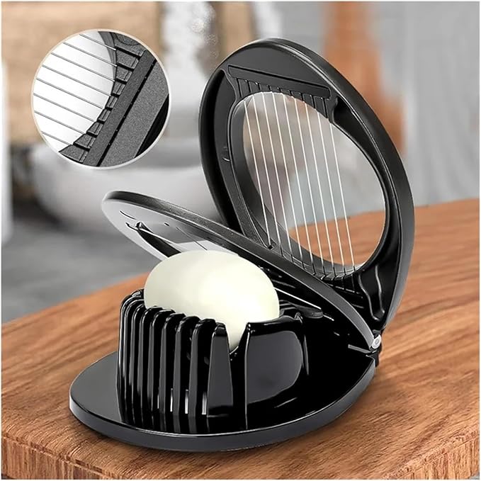 2-in-1 Boiled Egg Slicer,also Use For Creating Evenly Sliced Soft Fruits, Cheeses, And Vegetables Like Strawberries And Mushrooms