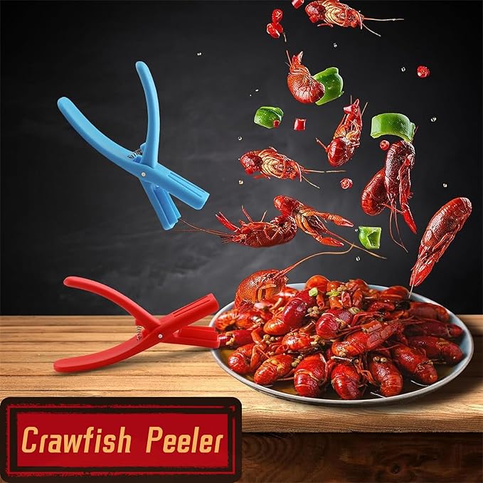 4PCS Crawfish Peeler, Crawfish Shucker,Crawfish Sheller Tool for Peeling Cooked Shrimp Tails,Universal Crayfish Shelling Device,Household Restaurant Easily Remove Kitchen Gadgets (Blue)