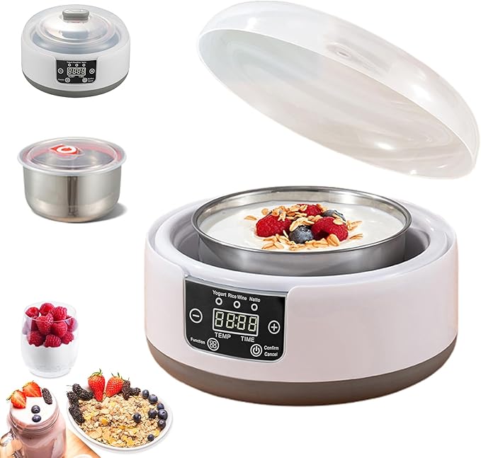 Yogurt Maker Machine, Yogurt Maker 36 Hour, Electric Yogurt Maker With Temperature & Time Control, 1.2L Multi-Function Yogurt Machine Automatic Perfect Gifts for Men & Women A