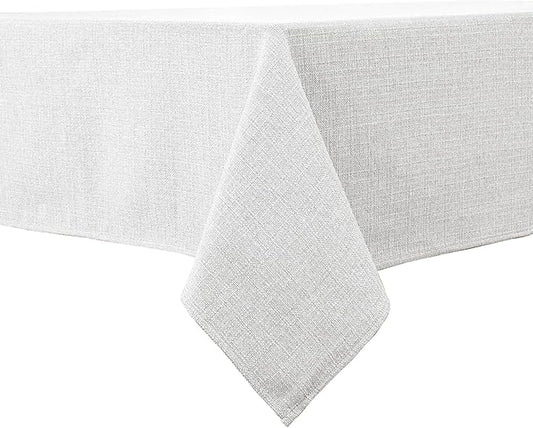 BALCONY & FALCON Rectangle Tablecloth Washable Wrinkle Resistant and Water Proof Table Cloth Decorative Linen Fabric Tablecloths for Dining Parties Kitchen Wedding and Outdoor Use (Owl Gray, 55x70)