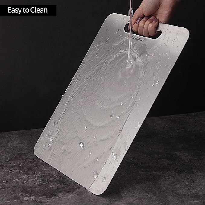 Titanium Cutting Board For Kitchen-Cutting Board Double Side Food Grade,Pure Cut Titanium,Durable Dishwasher Safe Easy to Clean Small Size (12''Lx10''W)