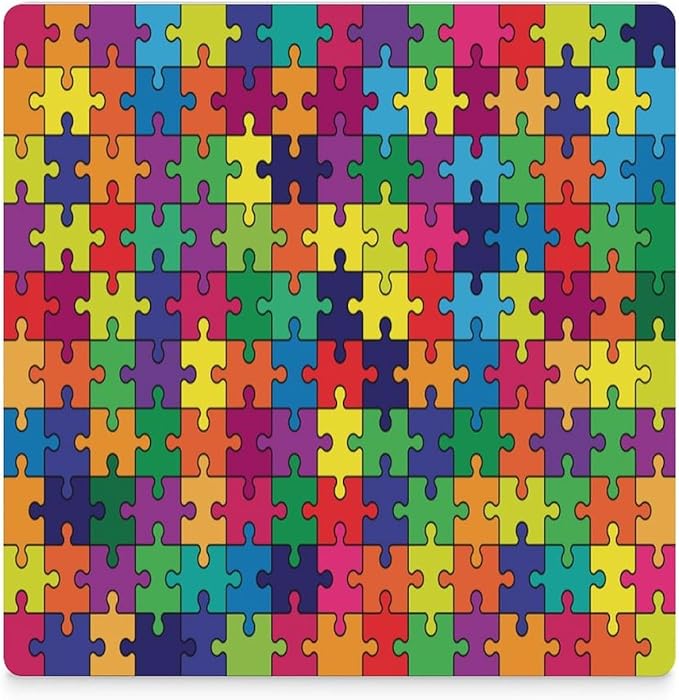 Gamer Drink Coasters, Square Ceramic Drink Coaster Square-4PCS, Gamer Colorful Puzzle Toy Decor Absorbent Ceramic Coasters for Beverage Cup, Bar, Coffee Table