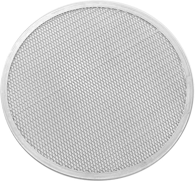 Fonteme 15-inch Aluminum Pizza Screen | Commercial Grade Pizza/Baking Screen for Oven | Pizza Baking Tray for Home And Restaurant | Round, Aluminum, 15-inch [1PK]