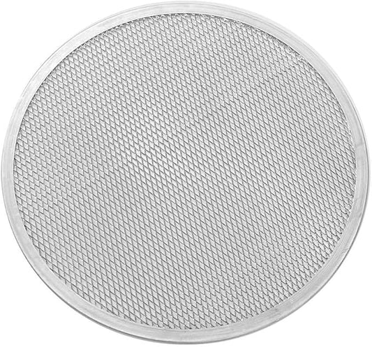 Fonteme 15-inch Aluminum Pizza Screen | Commercial Grade Pizza/Baking Screen for Oven | Pizza Baking Tray for Home And Restaurant | Round, Aluminum, 15-inch [1PK]