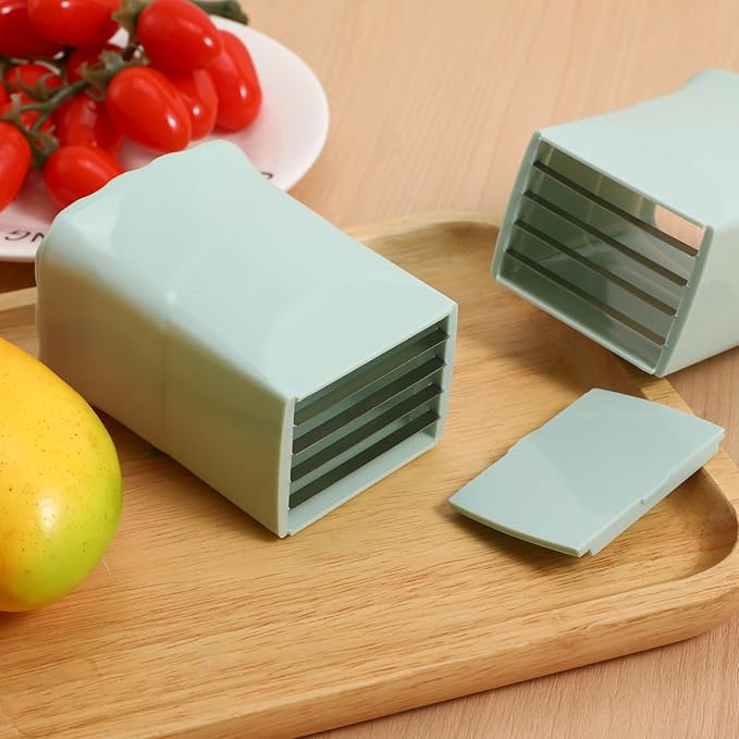 Luxshiny 2Pcs Strawberry Slicer Cup: Fruit Slicer Cup for Strawberry, Egg, Banana, Mushroom, Cucumber, Kiwi and Veggie - Green