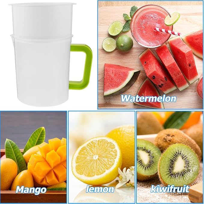 PRETYZOOM Soy Milk Filter Cup Set with Fine Mesh Strainer and Cleaning Brush Reusable Food Strainer for Juice Yogurt Nut Milk and Tea Filtration 8.50 Inch Diameter