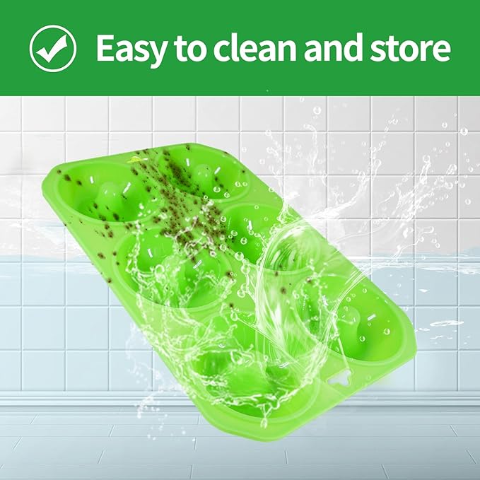 Cupidove 2PCS Silicone Donut Mold, 6 Holes BPA Free Donut Pan Baking Mold, Donut Pan for Baking Heat Resistant Doughnut Baking Pan Non-Stick Food Grade Silicone Doughnut Pan Set (Green)