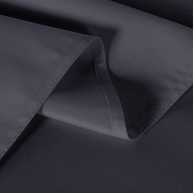 sancua 2 Pack Dark Grey Tablecloth 60 x 84 Inch, Rectangle 4 Feet Table Cloth - Stain and Wrinkle Resistant Washable Polyester Table Cover for Dining Tables, Buffet Parties and Camping