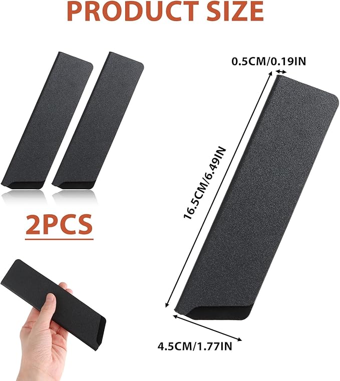 KAKUPPA 2 Pcs 6" Knife Sheath and Guard Cover, Protective Chef Knife Blade Cover for Kitchen Storage and Travel, Black ABS Plastic Waterproof Knife Edge Protector
