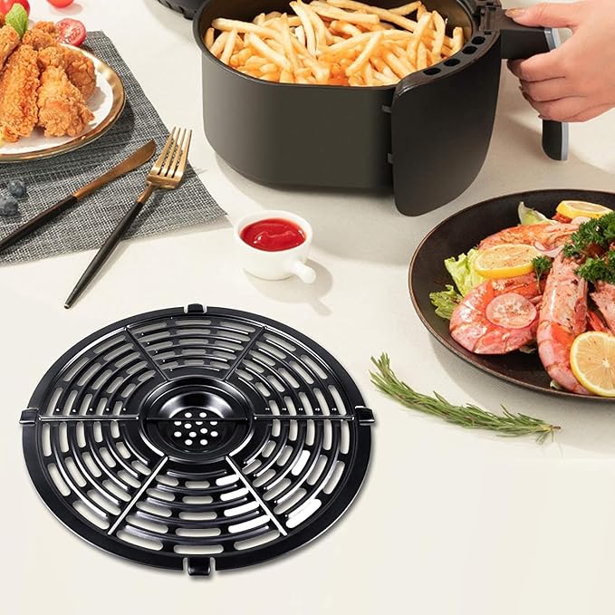 HEISENLIN 6.5QT Air Fryer Grill Crisper Plate for Ninja OP302/OS301/OS300/FD302/FD305 Foodi Pressure Cooker Air Fryers, Upgraded Grill Pan Grate Tray Rack Grid Shelf for Ninja Air Fryer, Nonstick