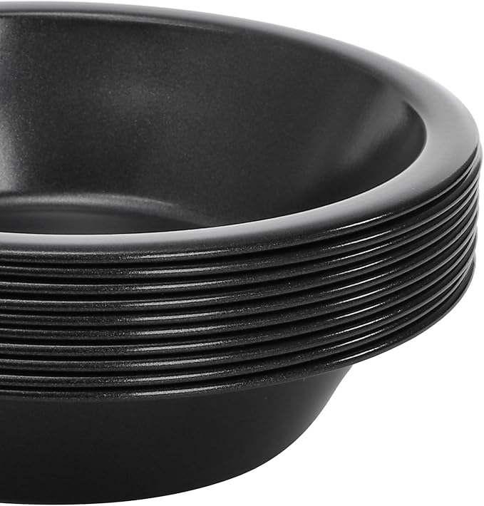 Suwimut 10 Pieces Mini Pie Pans, 5 Inch Individual Small Round Cake Pan, Reusable Nonstick Carbon Steel Pie Tins for Oven and Instant Pot Baking Chicken Pot Pies, Quiches, Fruit Pies