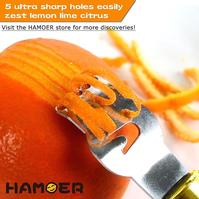 2-in-1 Zester & Channel Knife Bundle for Kitchen & Bar Aids