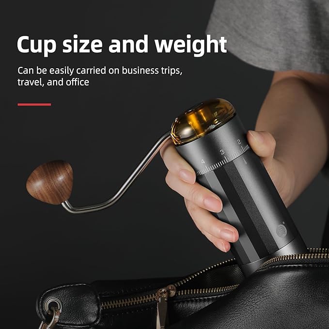 CUFEJORO Manual Coffee Grinder, Z5 Hand Coffee Grinder with 25g Capacity External Adjustable Knob, Manual and Electric Dual Mode grinder, Espresso, Mocha, Pour-over, French Press Green